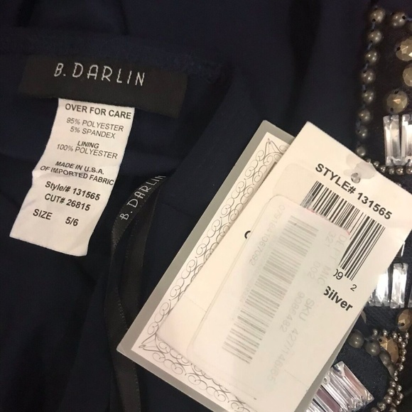 NWT B. Darlin One Shoulder Blue Cocktail Dress - Picture 8 of 8